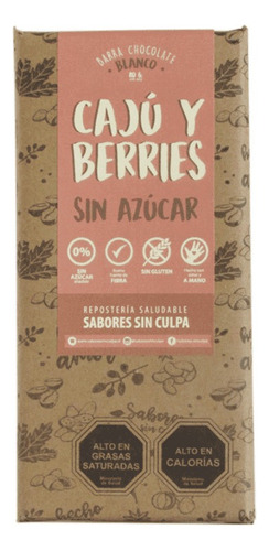 Sabores Sin Culpa Chocolate Blanco Con Cajú Y Berries 80 G