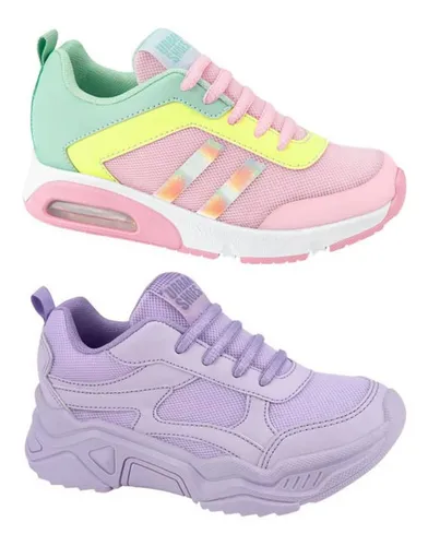 Tenis Ni a Casual Kit 2 Pares Marca Urban Shoes Modelo 1002