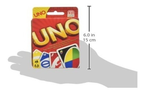 Juego De Mesa Uno Clasico De Cartas 12cm Uno Classic