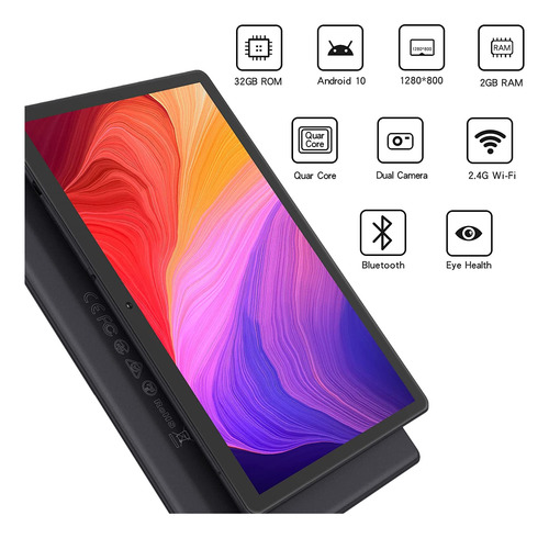 Tablet Pritom De 10 Pulgadas, Android 10, Ranura C/ Sim, 32
