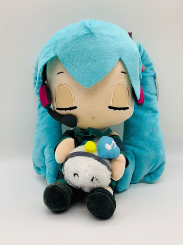 Hatsune Miku Sosteniendo Conejo Muñeco Peluche Juguete 28cm