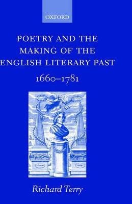 Libro Poetry And The Making Of The English Literary Past ...