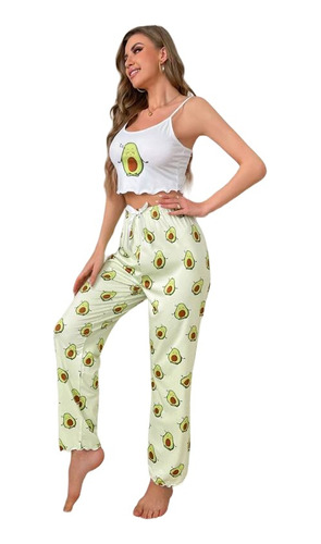 Conjunto De Pijama Shein Top Con Pantalón / De Mujer