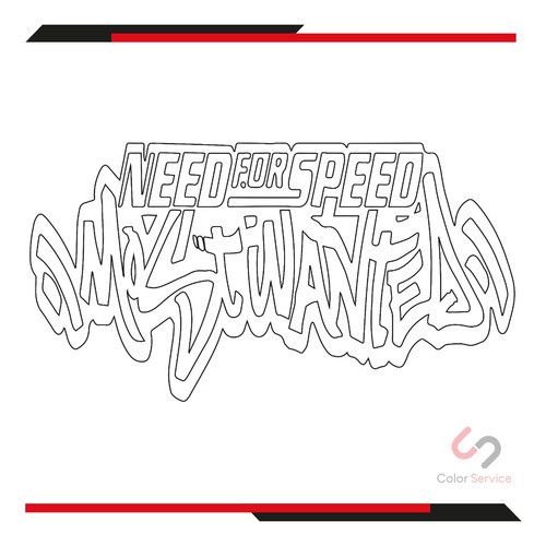 Calca Sticker Need For Speed Para Carro De 15x8cm 1pz