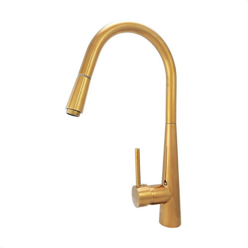 Torneira Cozinha Gourmet Monocomando Extensível Dourada