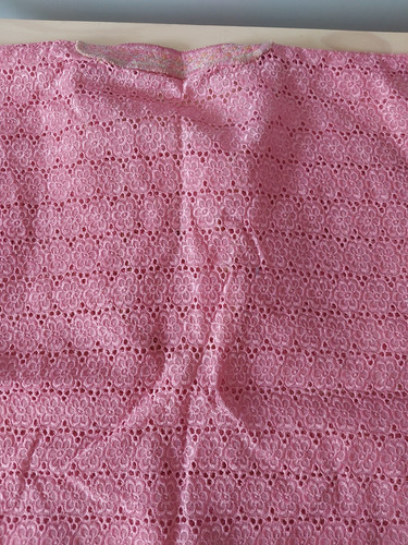 Bata Guipir Bordado Com Bolsos Orixa/santo Rose Tam 50
