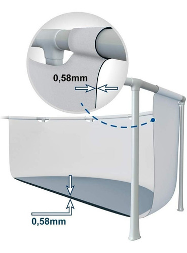 Imagen 6 de 6 de Piscina Estructural Prisma Frame Intex 400x200x100cm + Bomba