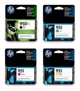 Combo Cartuchos Hp 950xl Negro + 951 Colores Original + Env