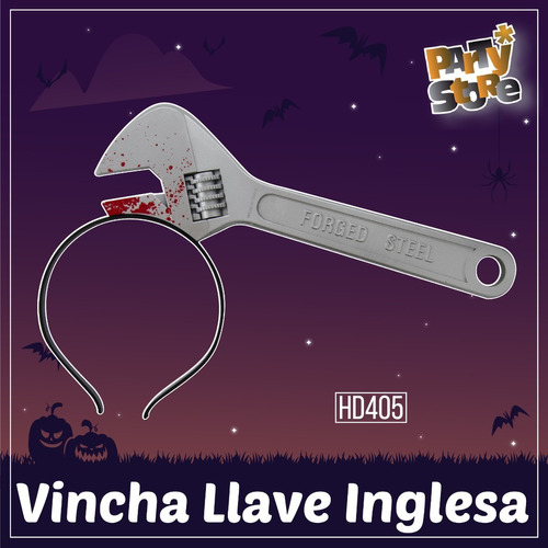 Imagen 1 de 2 de Vincha Llave Inglesa Halloween Disfraz Accesorio Zombie