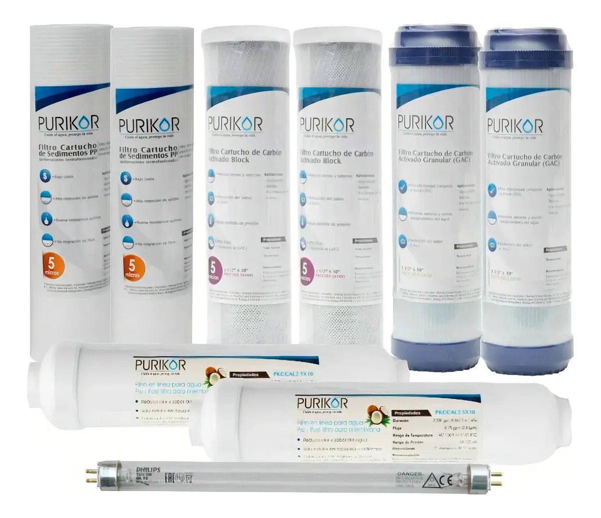 Kit Mantenimiento Sistemas Osmosis Inversa Purikor 12 Meses