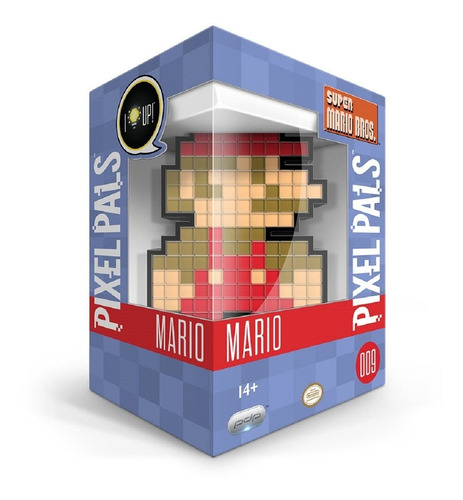 Figura Con Luz Mario 8 Bit - Pixel Pals - 15 Cm - Sniper