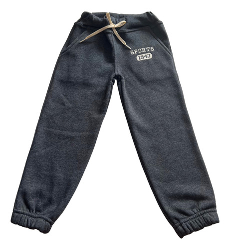 Conjunto Deportivo Iy Pants Cerrado Nyc Algodon Niño Gris Oxford Bordado 2