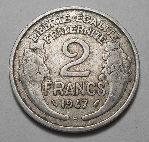 Francia 2 Francos 1947 B - Morlon - Km# 886a.2