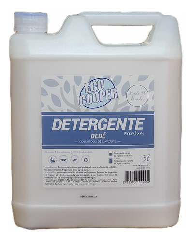 Detergente Premium Bebé 5l Bidón