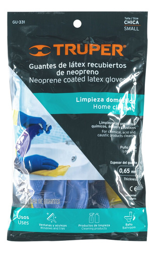 Guantes De Látex Ultra Reforzados, Para Limpieza, T. Grande.