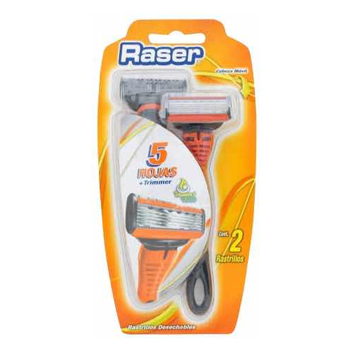 Rastrillos Raser Con 5 Hojas+recortador Barba Trimmer 2pzas