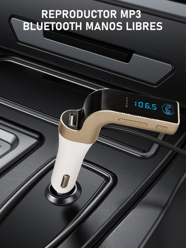 Transmisor Fm Bluetooth Cargador Usb 3.5mm Auto Manos Libres