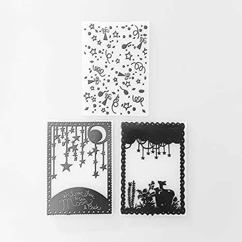 3-pack A6 Size Plastic Embossing Folder (4-1/8''x 5-13/...