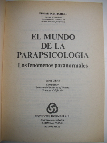 El Mundo De La Parapsicologia Los Fenomenos Paranormales C35
