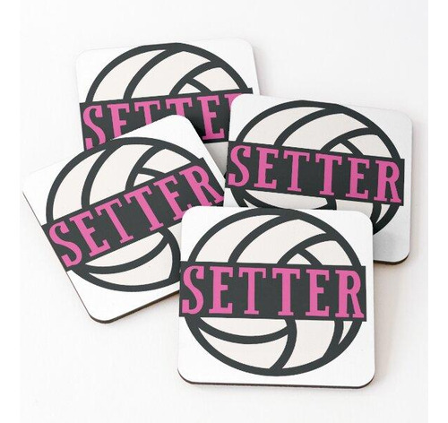 Set Posavasos Colocador De Voleibol Calidad Premium