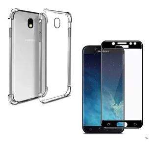 Kit Case Capa Anti Queda Para Galaxy J7 Pro + Pelicula 3d