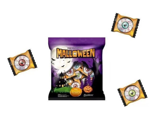 Marshmallow Malloween Halloween- Kit 3 Pacotes De 250g