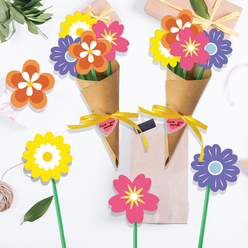 Kit De Manualidades De Ramo De Flores: Ramo De 24 Piezas