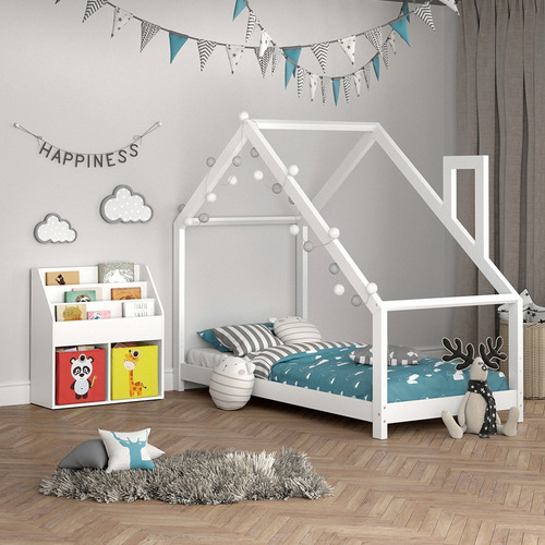 Livreiro Com Nichos Eduard 100% Mdf (quarto Infantil) Cor Branco