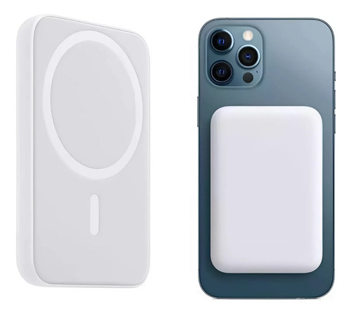 Capa Bateria Magsafe Iphone Smart Case Carregador Sem Fio Branco