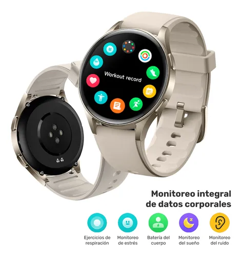 Pack Smartwatch Lhotse Vibe 05 Cream + Audífonos Deportivo Blanco Blanco