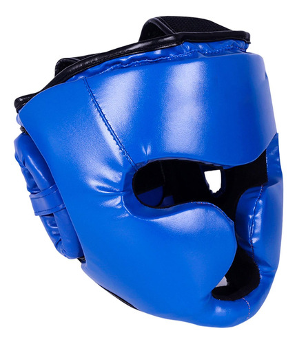 Casco De Boxeo Protector Muay Thai Cómodo Mma Color Azul L