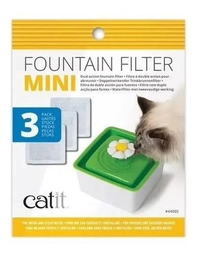 Filtro Repuesto Fuente Bebedero 1.5l Mini Flower Fountain 3u