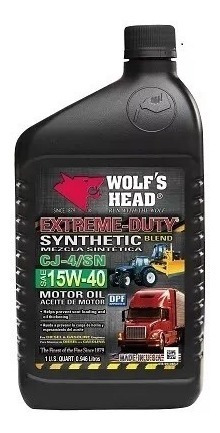 Aceite 15w40 Semi Sintético Wolfs Head Americano Alto Rendi