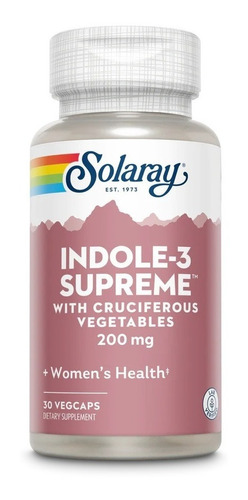 Solaray | Indole-3 Supreme  | 200mg | 30 Vegan Capsules