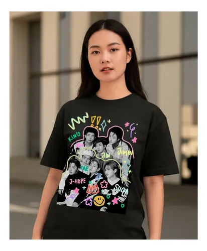 Camiseta Algodão Suga Jimin J-hope K- Pop Arte Bts | MercadoLivre