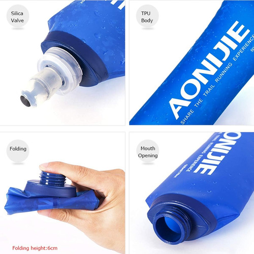 Aonijie Botellas De Agua Plegables Suaves De Tpu, Termo Pleg