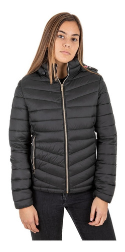 Imagen 3 de 4 de Campera Mujer Inflable Capucha Desmontable Talle Especial