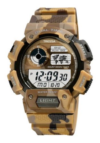 Reloj Tressa Hombre Digital Crono Alarma  Chiarezza Tre0190