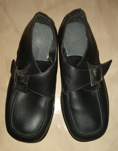 Zapatos Negros Escolares/para Fiesta De Varón - Talle  30