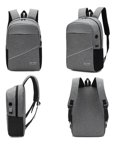 Mochila Antirrobo Multifuncional Con Cargador Usb, 3 P