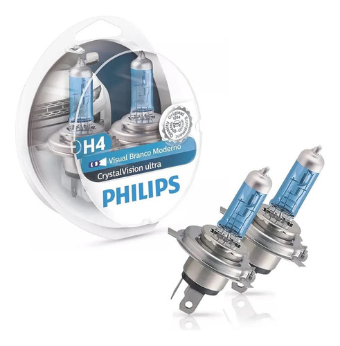 Par Lâmpada H4 Philips Crystal Vision Ultra Up! 2014-2015