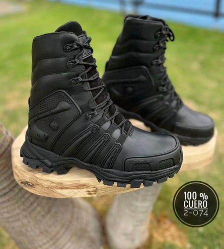 Bota Táctica En Cuero. Bota Policía. Bota Uniforme Militar