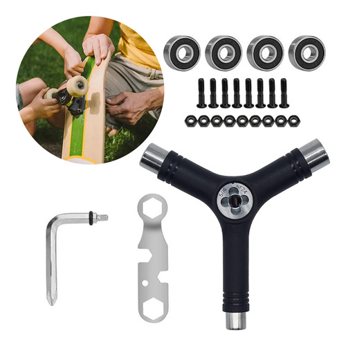 Herramienta Todo En Uno Para Patines Con Llave Allen, Kit De