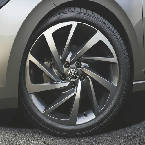 Rodas Jetta Golf Aro 18 5x112 (jogo)+bicos Cor Grafite