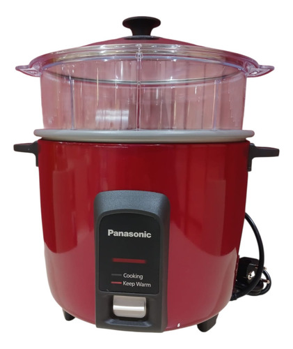 Olla Arrocera Panasonic 2.2l Sr-y22fgj Roja Con Vaporera Bordó 50/60 Hz