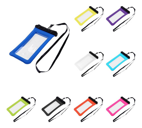 2 Bolsa Móvil Impermeable Universal Para Teléfono Amarillo