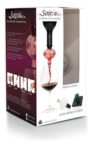 Decantador Aireador De Vino Vidrio Para Pico