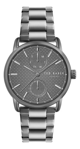 Reloj De Acero Gris Oscuro Para Hombre Contemporáneo Y Elega