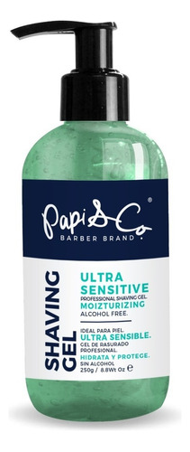 Gel Para Afeitar Shaving Gel Barba Bigote Papi & Co 250 Ml