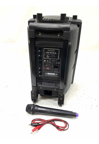 Caixa Acustica Ativa Bock 12v Com Microfone Sem Fio Novo